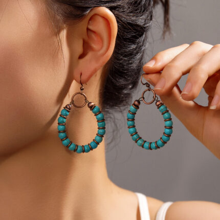 Women's Ring Bronze Kraft Paper Card Earrings